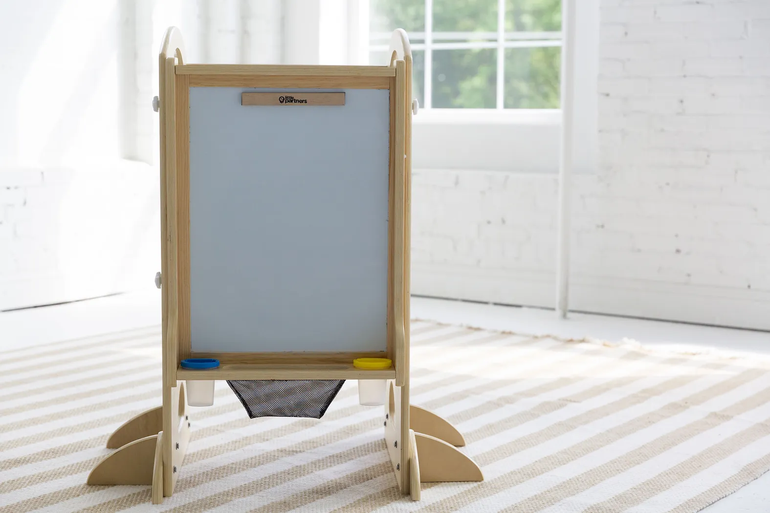 Little Partners Natural Learning Tower with Learn and Share Easel - Thumbnail - Image 2