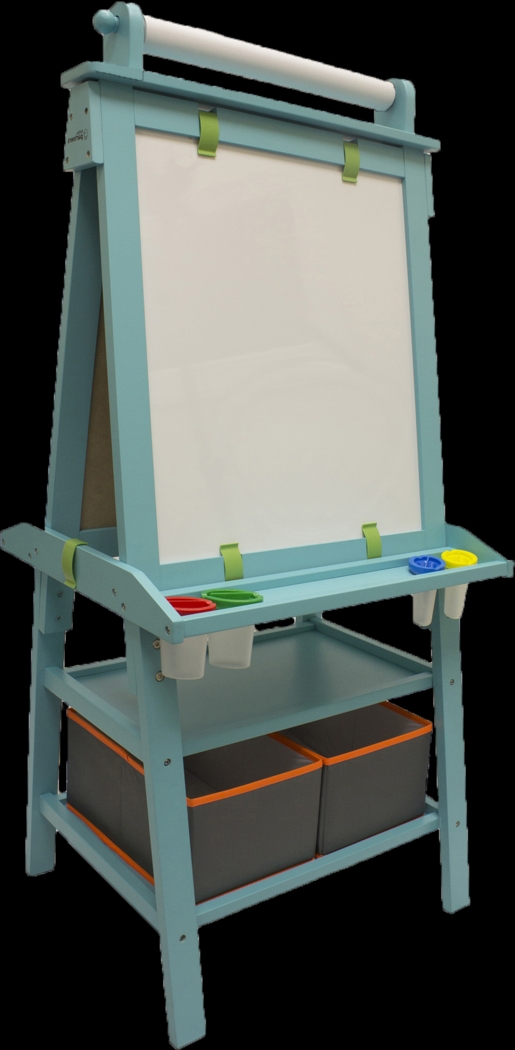 Little Partners Turquoise Deluxe Learn and Play Art Center Easel - Thumbnail - Image 1