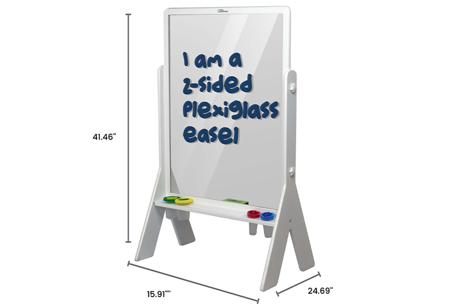 Little Partners White Peek-A-Boo Art Easel - Thumbnail - Image 5