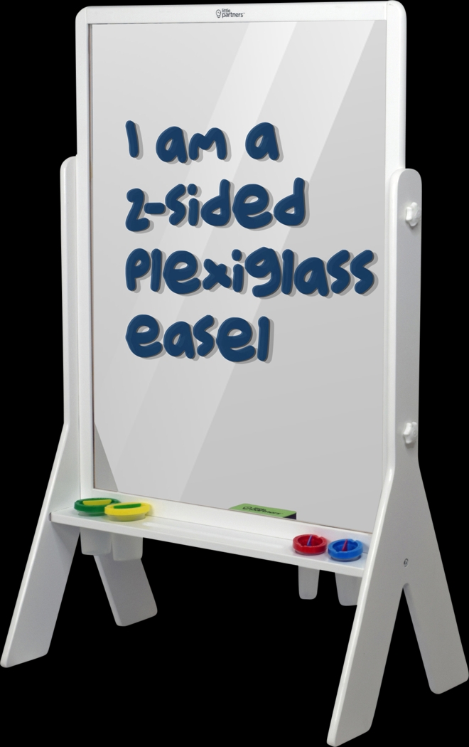 Little Partners White Peek-A-Boo Art Easel - Thumbnail - Image 1