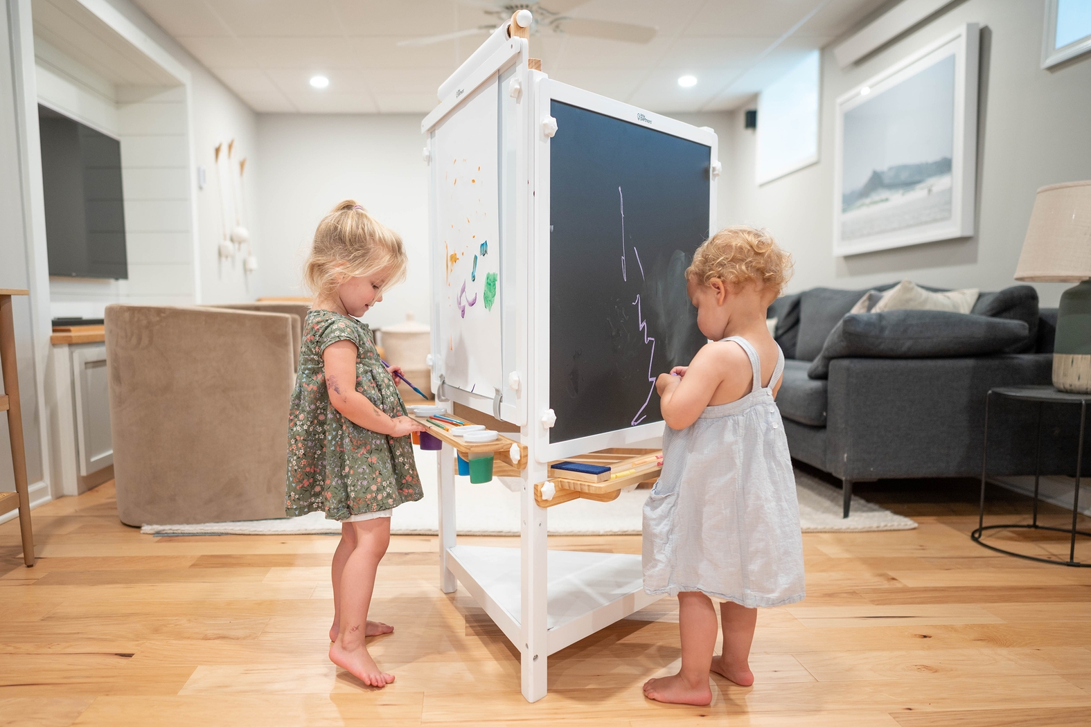 Little Partners White Tri-Sided Art Center - Thumbnail - Image 2