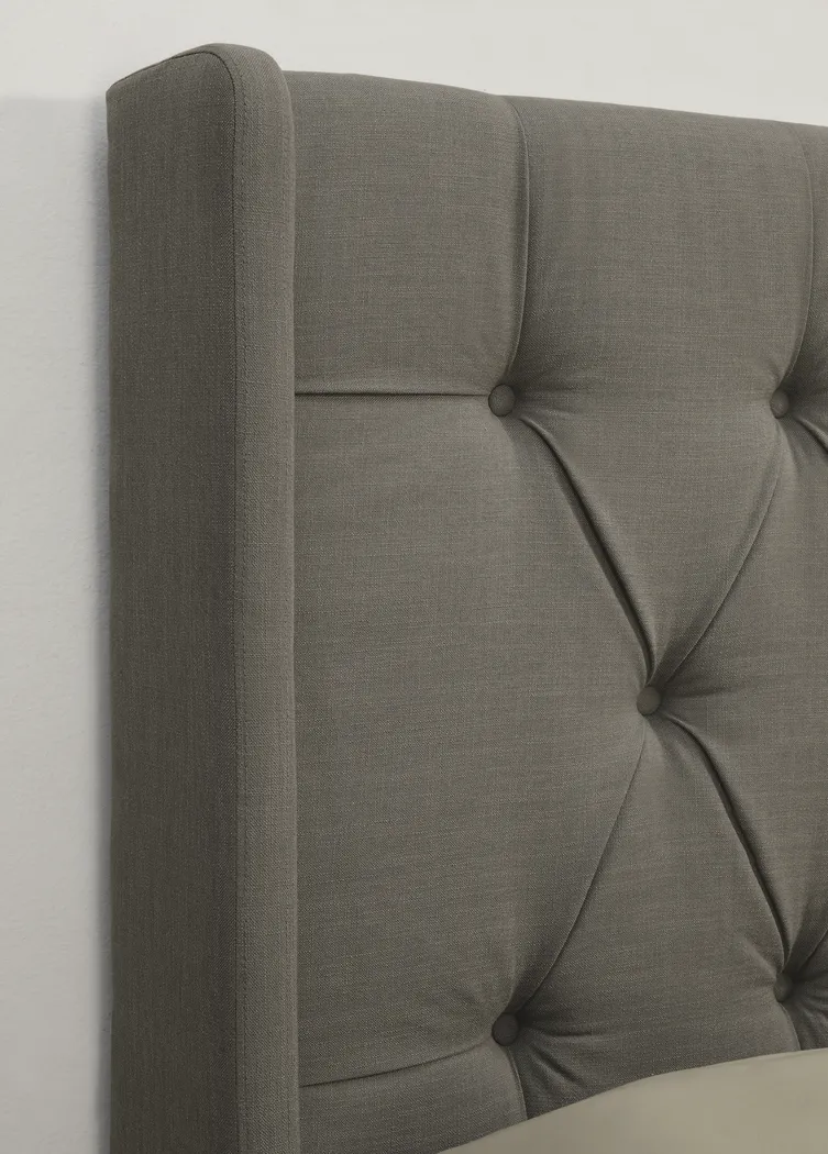 Livia Taupe King Upholstered Headboard - Thumbnail - Image 2