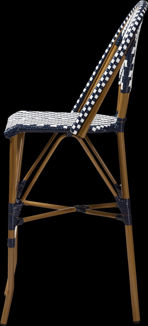 Livini Blue Bar Height Stool - Thumbnail - Image 3