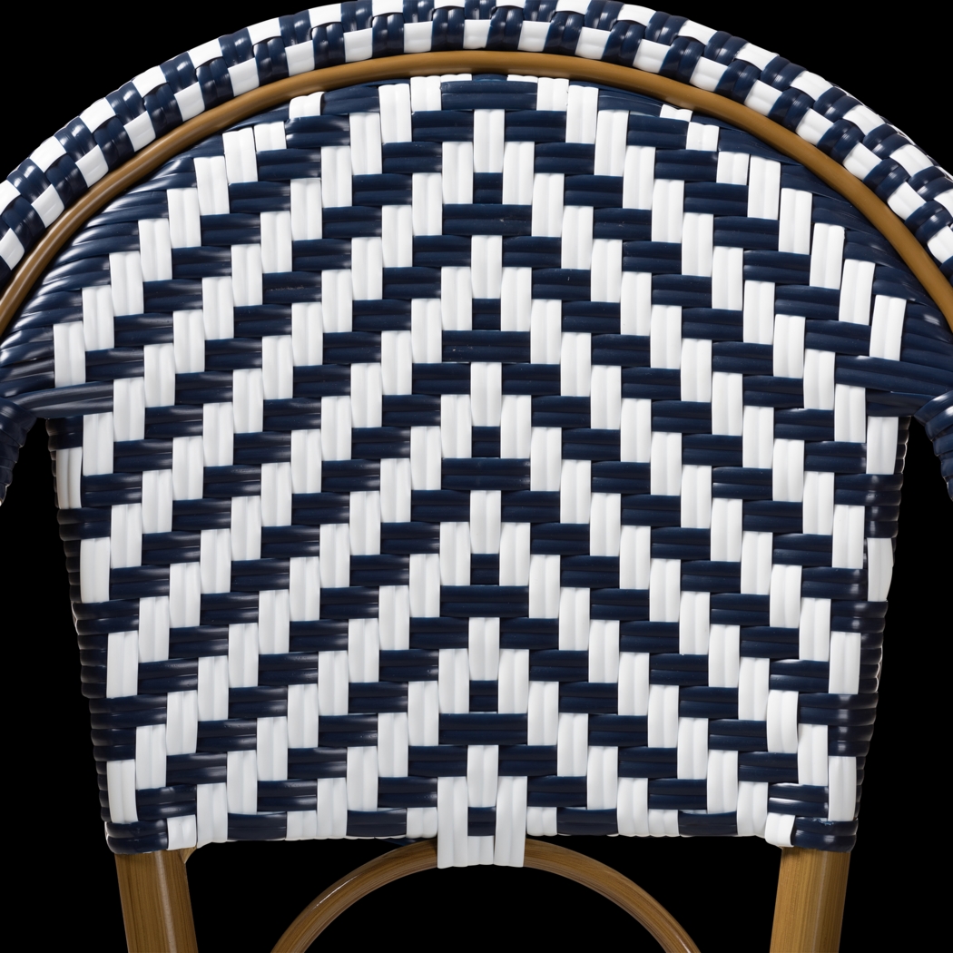 Livini Blue Bar Height Stool - Thumbnail - Image 4