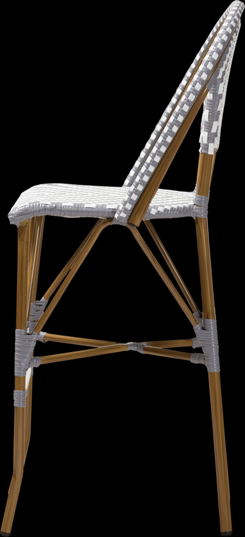 Livini Gray Bar Height Stool - Thumbnail - Image 3