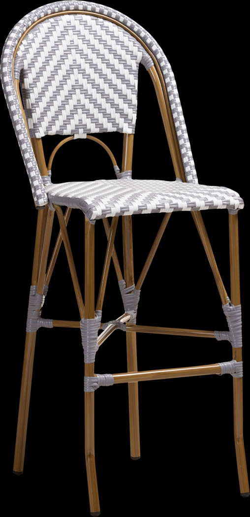 Livini Gray Bar Height Stool - Thumbnail - Image 1