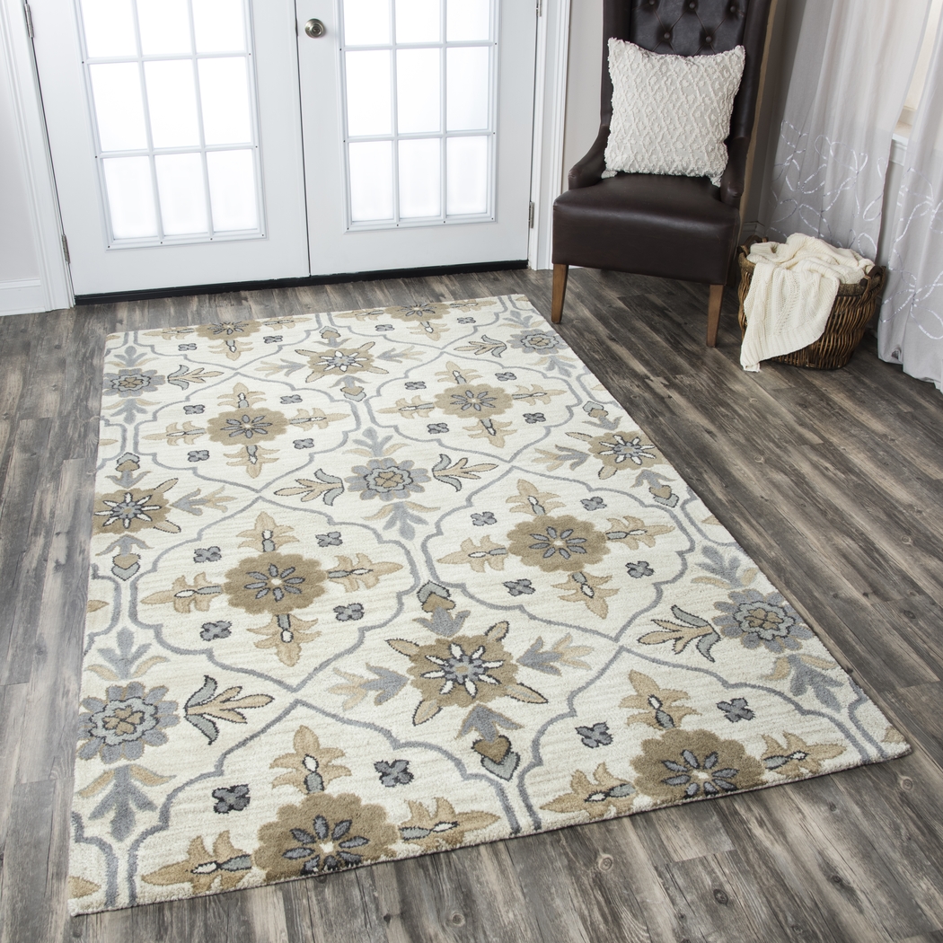 Livith Taupe 5' x 8' Rug - Thumbnail - Image 5