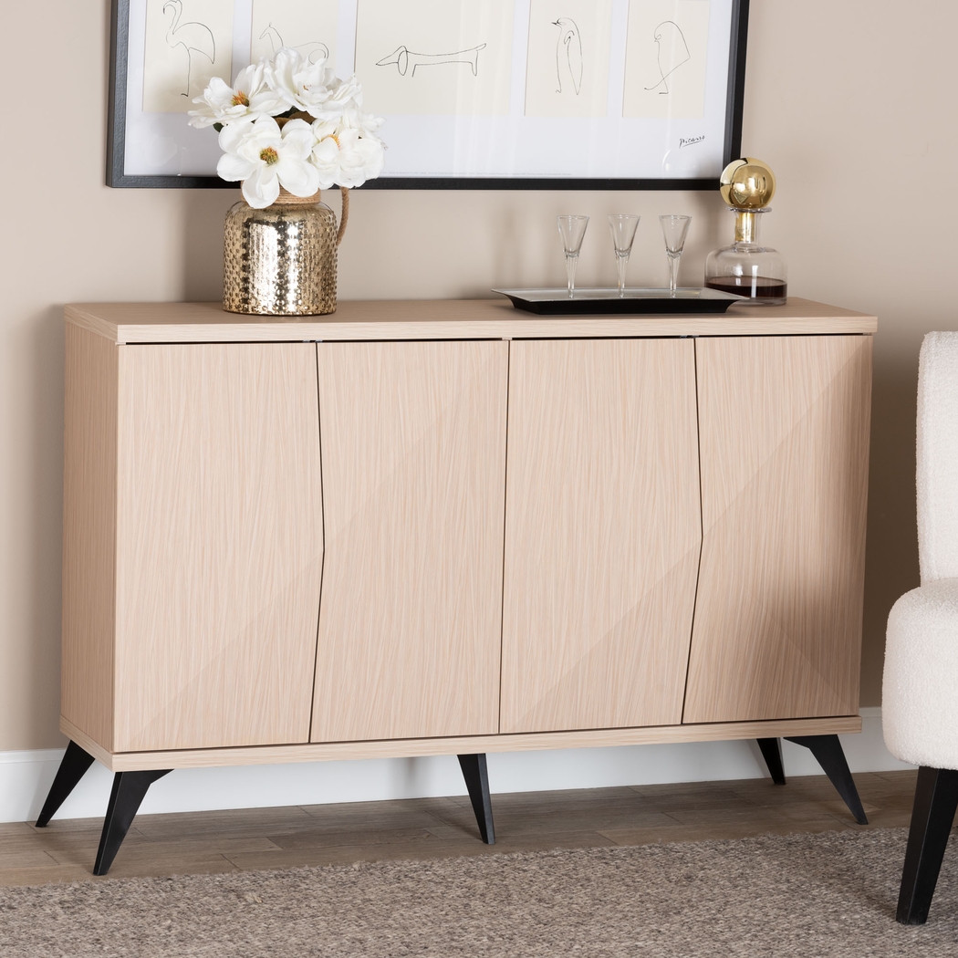 Livius Light Brown 4-Door Sideboard - Thumbnail - Image 2
