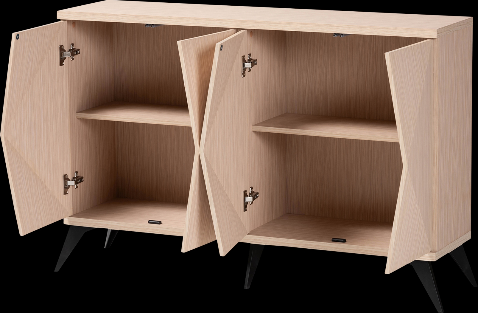 Livius Light Brown 4-Door Sideboard - Thumbnail - Image 3