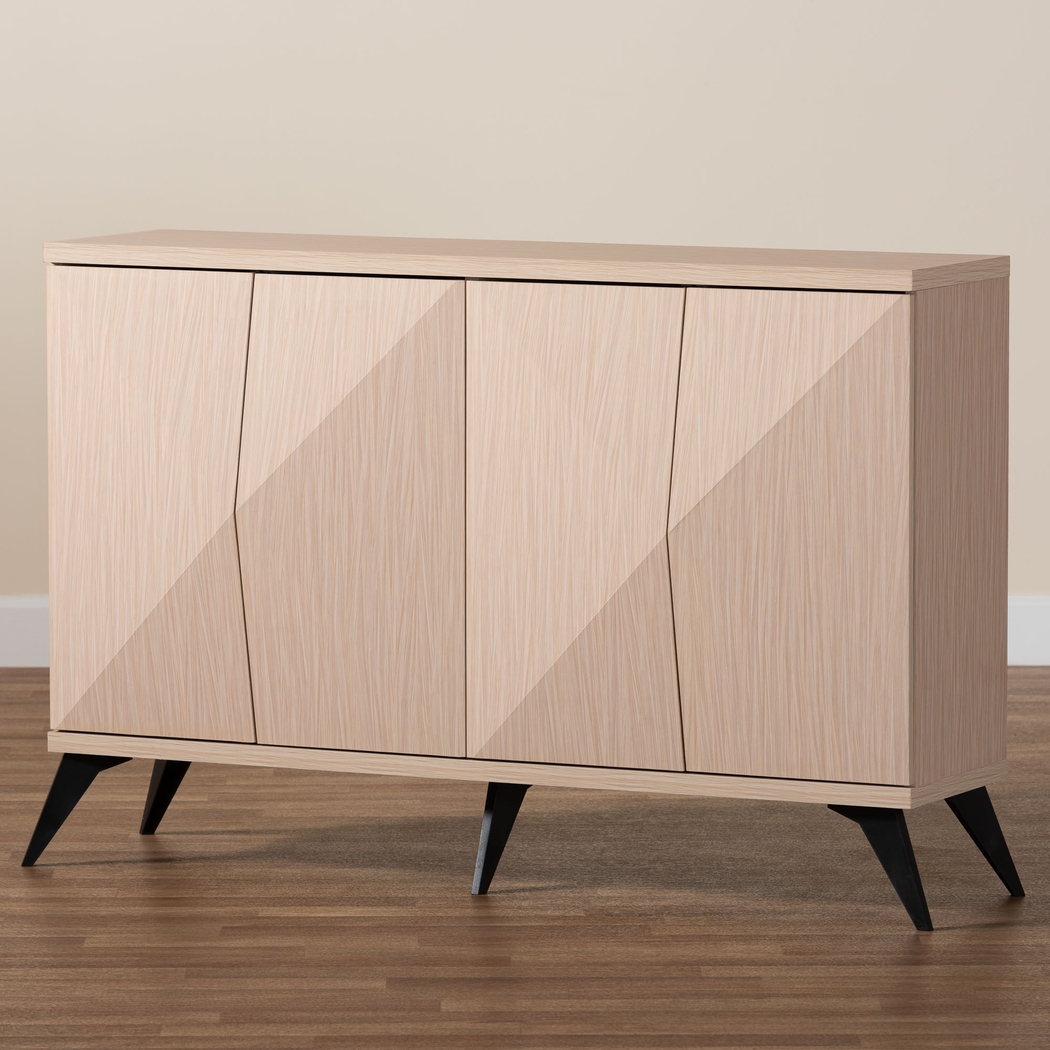 Livius Light Brown 4-Door Sideboard - Thumbnail - Image 8