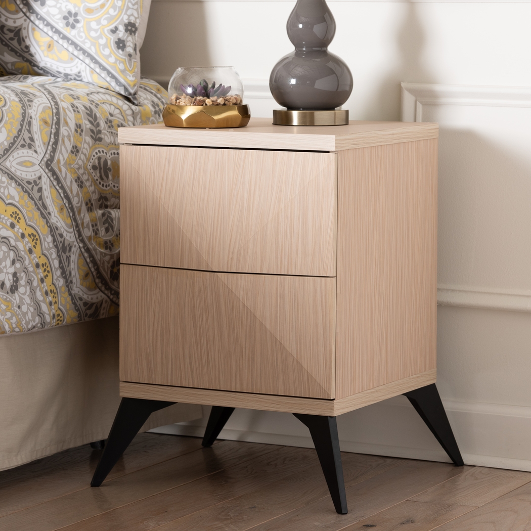 Livius Light Brown Nightstand - Thumbnail - Image 2