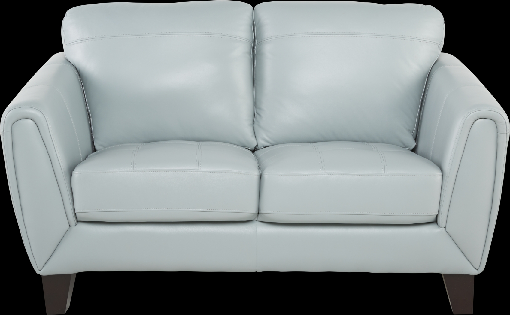 Livorno Aqua Leather 3 Pc Living Room - Thumbnail - Image 3