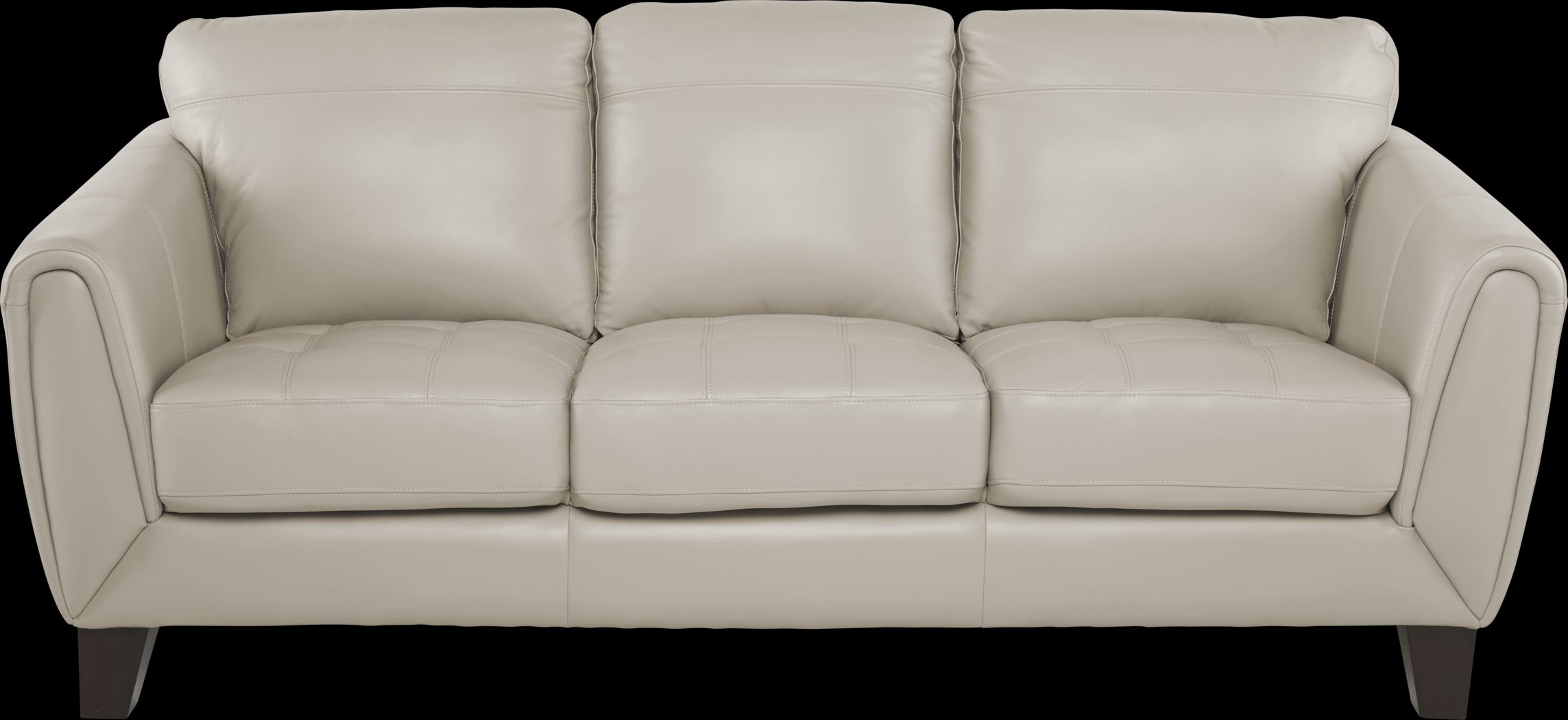 Livorno Beige Leather 3 Pc Living Room - Thumbnail - Image 2