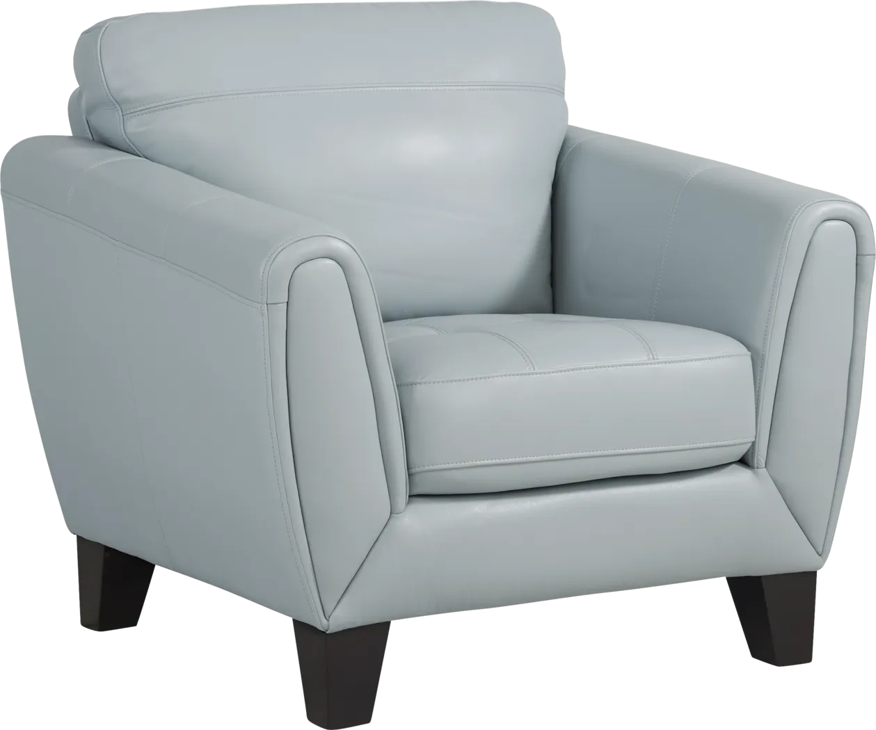 Livorno Lane Aqua Leather Chair - Thumbnail - Image 1