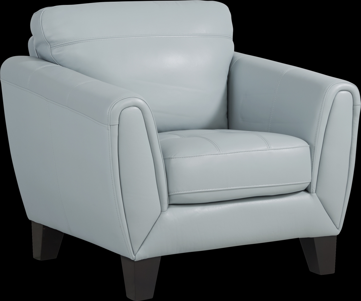 Livorno Lane Aqua Leather 6 Pc Living Room - Thumbnail - Image 4