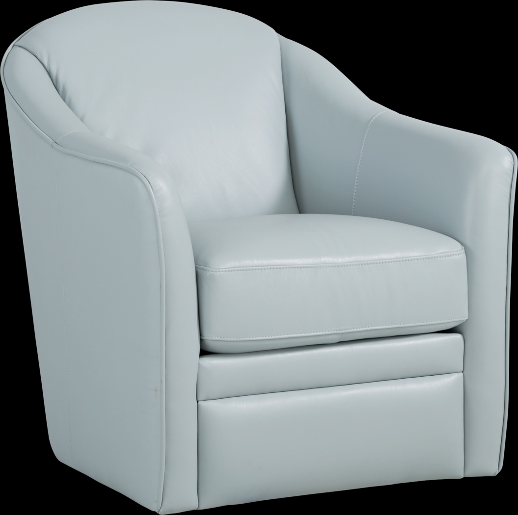 Livorno Lane Aqua Leather 8 Pc Living Room - Thumbnail - Image 5