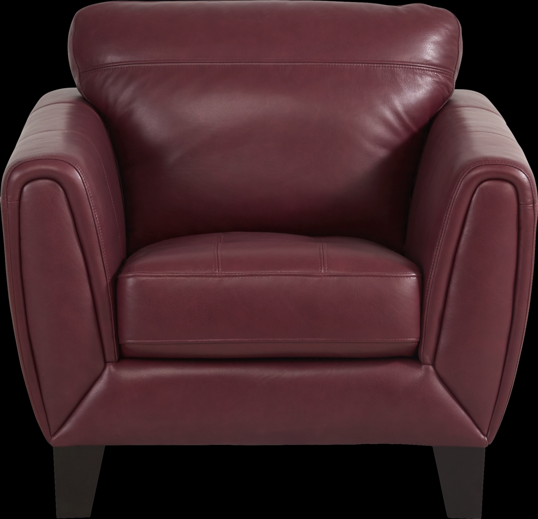 Livorno Lane Red Leather Chair - Thumbnail - Image 2