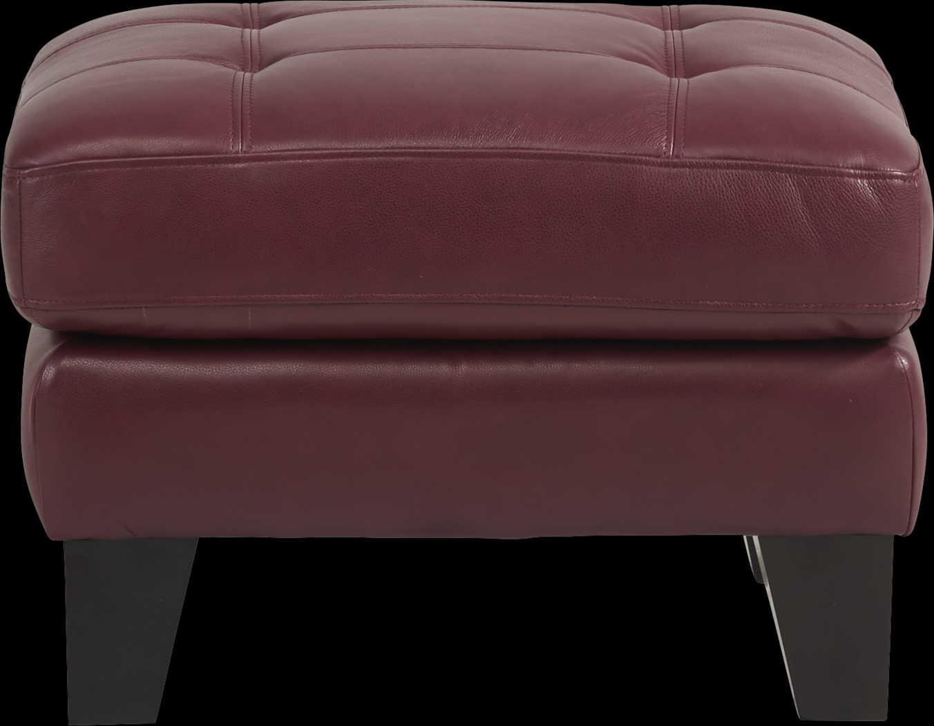 Livorno Lane Red Leather Ottoman - Thumbnail - Image 2
