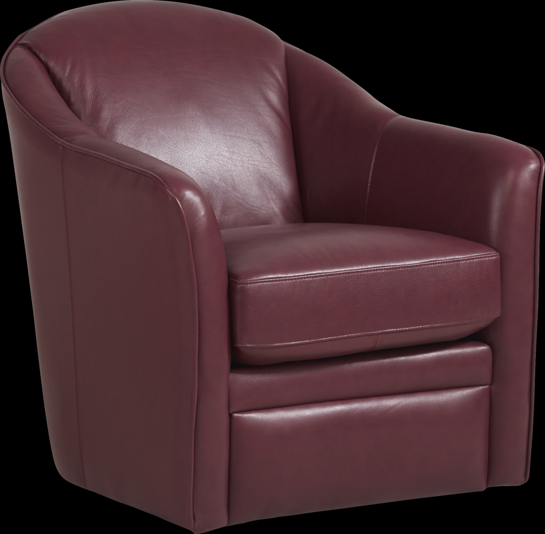 Livorno Lane Red Leather 3 Pc Living Room - Thumbnail - Image 4