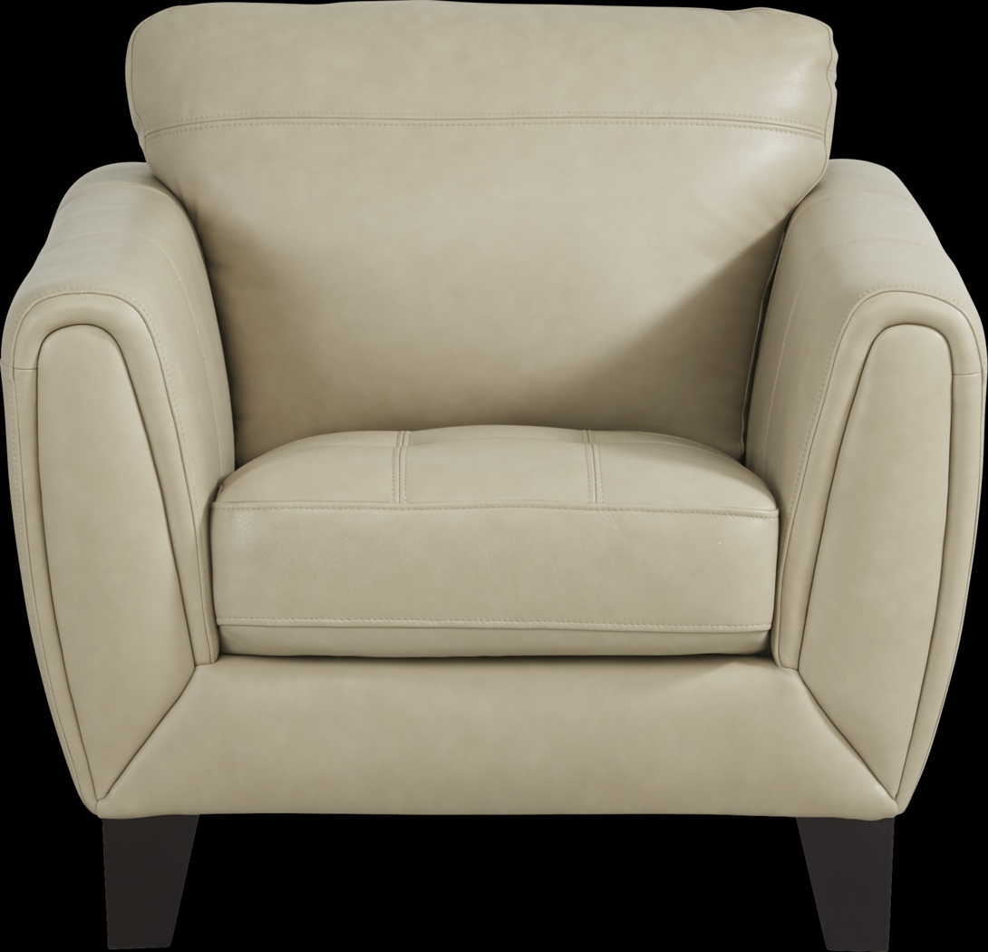 Livorno Lane Stone Leather Chair - Thumbnail - Image 2