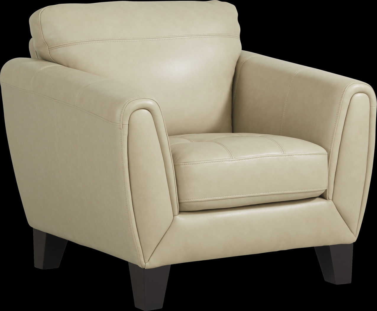 Livorno Lane Stone Leather Chair - Thumbnail - Image 1