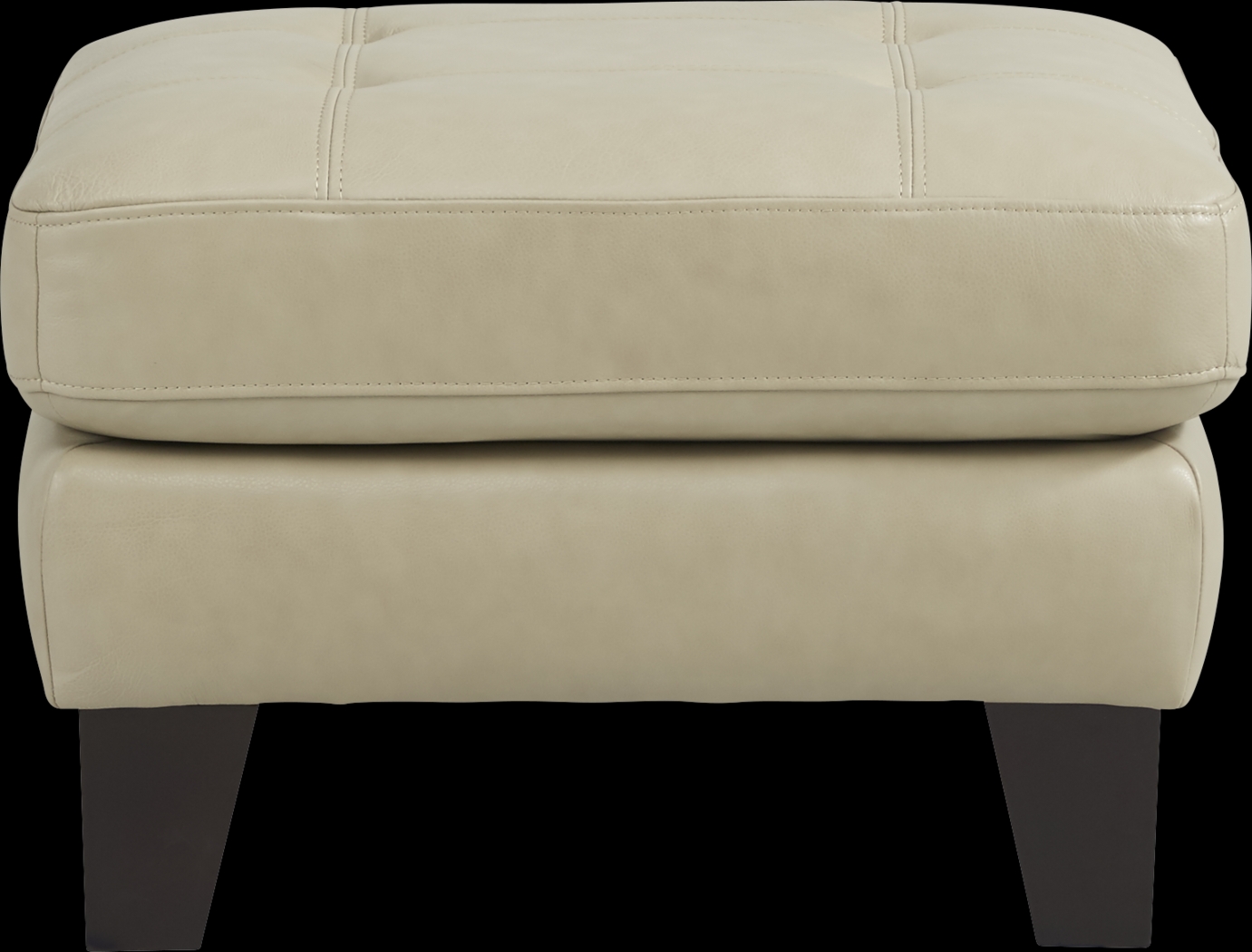 Livorno Lane Stone Leather Ottoman - Thumbnail - Image 2