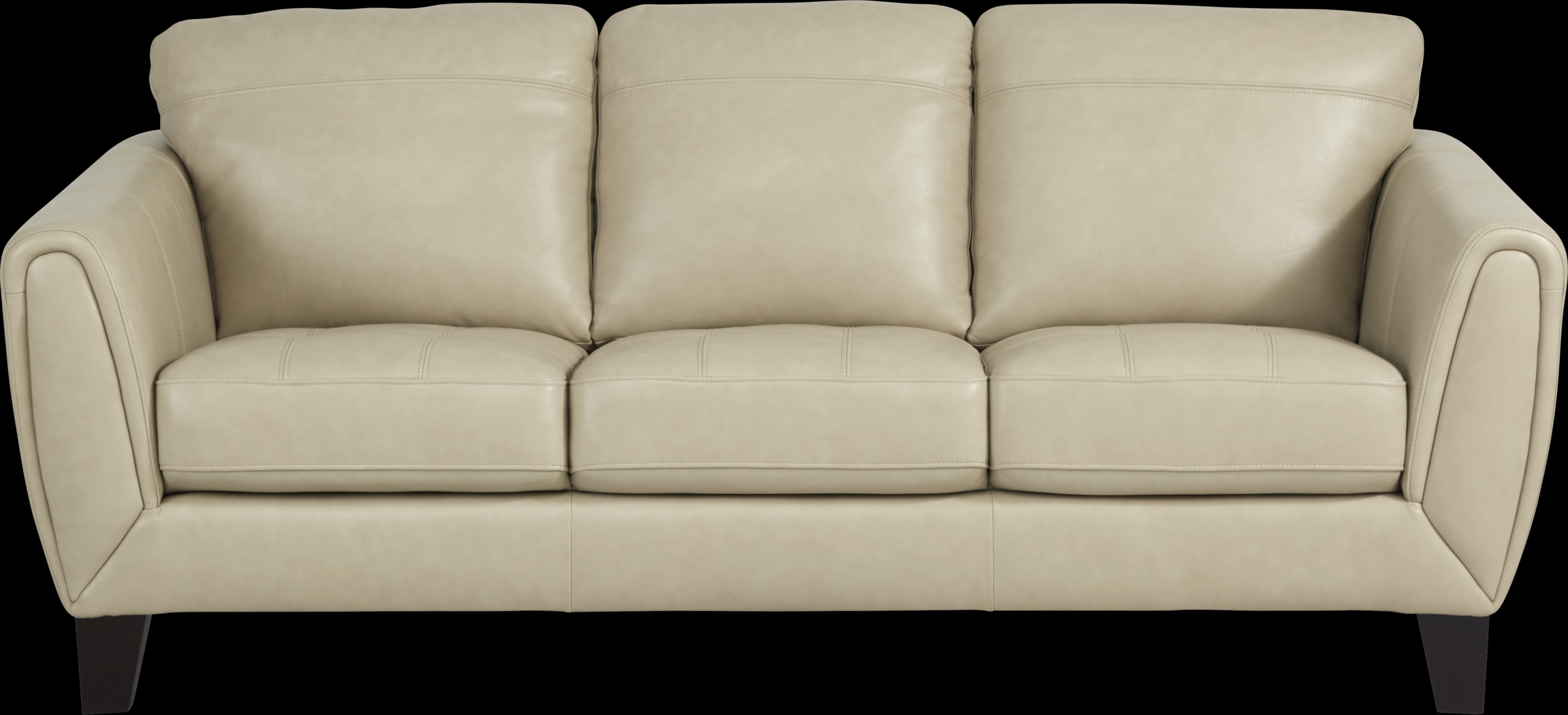 Livorno Lane Stone Leather Sofa - Thumbnail - Image 1
