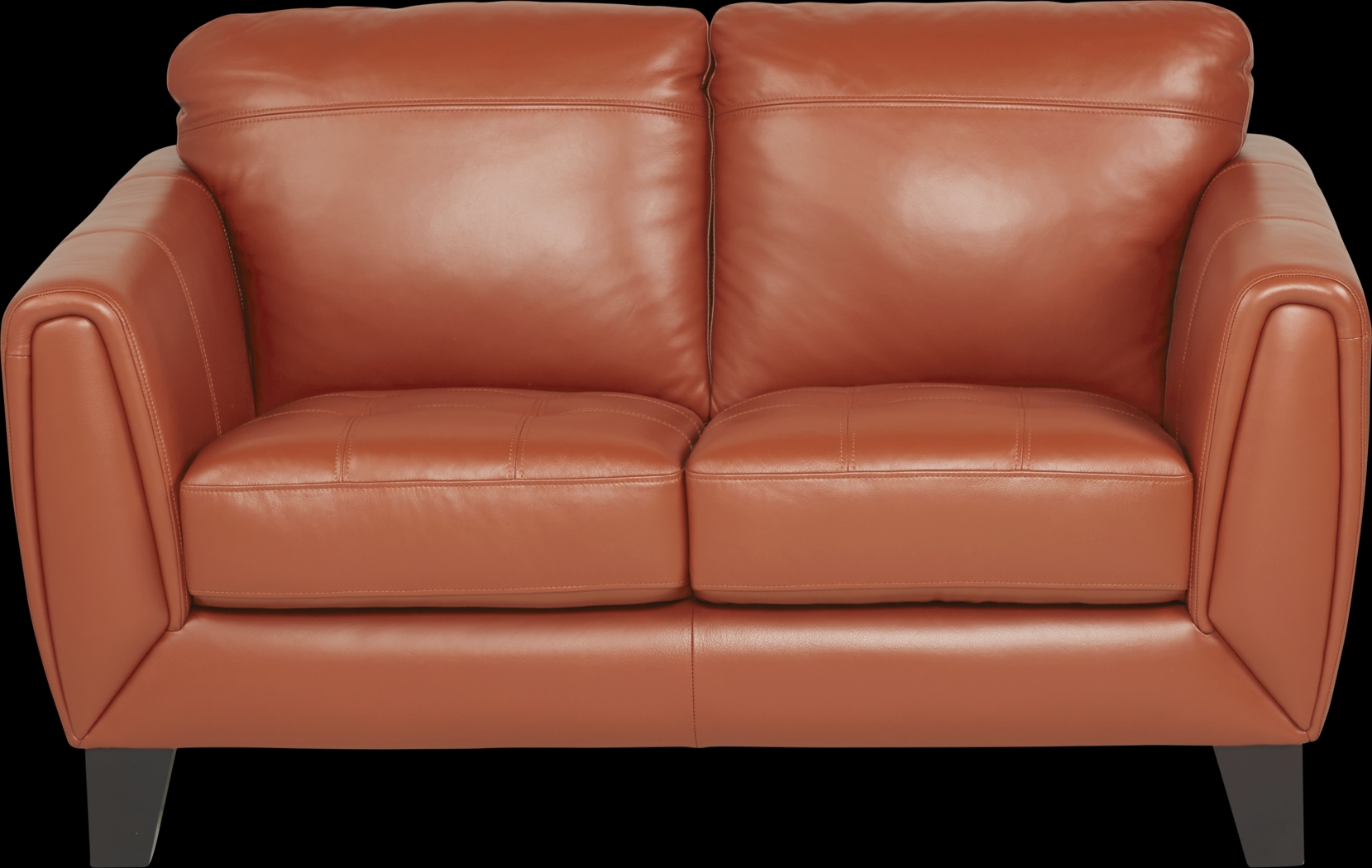 Livorno Papaya Leather 3 Pc Living Room - Thumbnail - Image 3