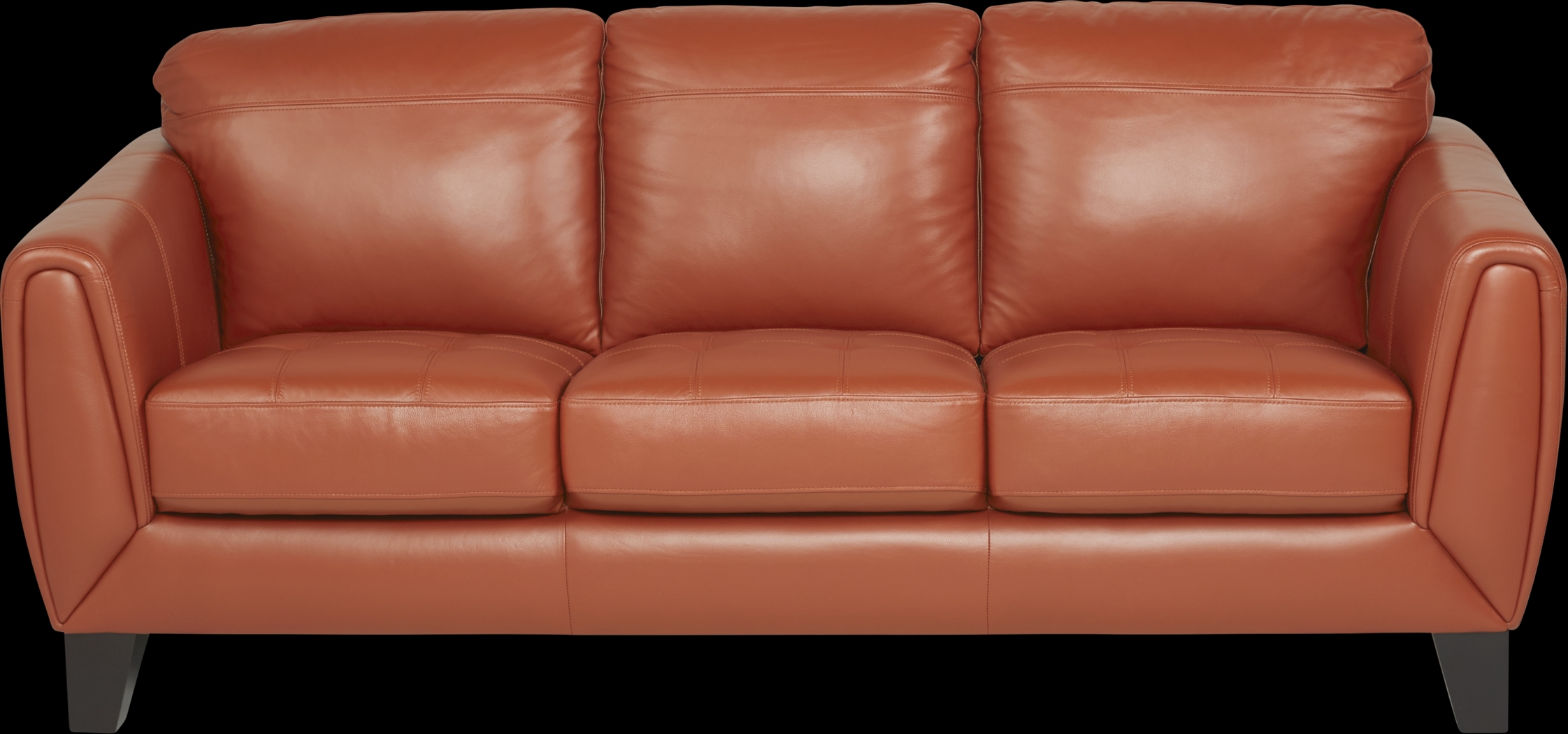 Livorno Papaya Leather 3 Pc Living Room - Thumbnail - Image 2