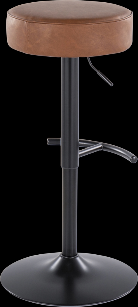 Lizlynn I Camel Adjustable Barstool, Set of 2 - Thumbnail - Image 4