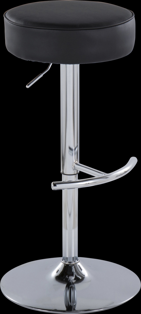 Lizlynn II Black Adjustable Barstool, Set of 2 - Thumbnail - Image 4