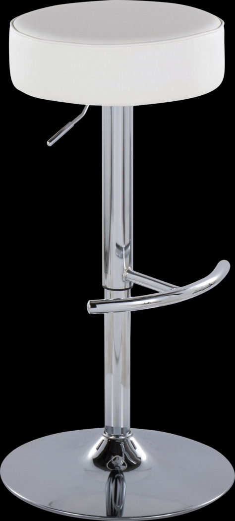 Lizlynn II White Adjustable Barstool, Set of 2 - Thumbnail - Image 4