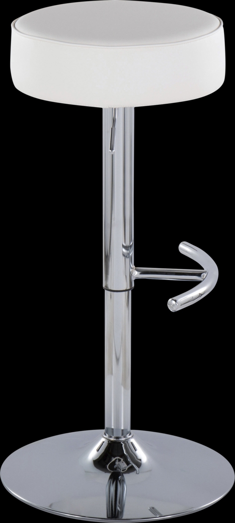 Lizlynn II White Adjustable Barstool, Set of 2 - Thumbnail - Image 5