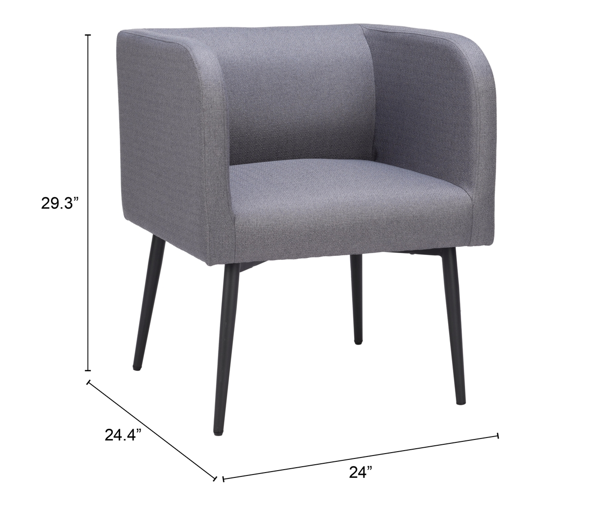 Llano Gray Side Chair - Thumbnail - Image 8