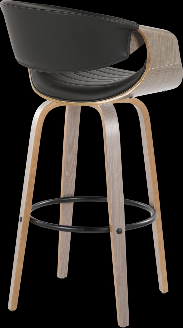 Loblolly I Black Swivel Barstool, Set of 2 - Thumbnail - Image 5