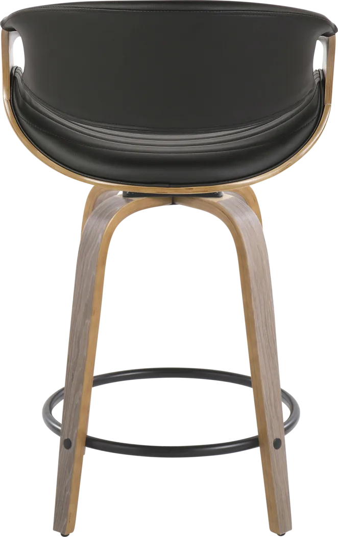 Loblolly I Black Swivel Counter Height Stool, Set of 2 - Thumbnail - Image 5