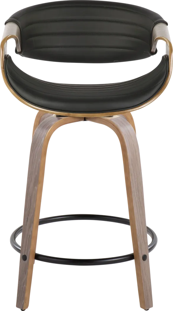 Loblolly I Black Swivel Counter Height Stool, Set of 2 - Thumbnail - Image 6