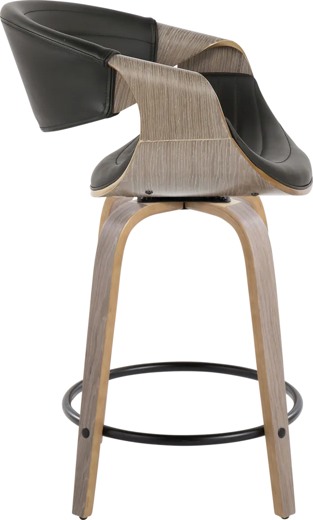 Loblolly I Black Swivel Counter Height Stool, Set of 2 - Thumbnail - Image 7