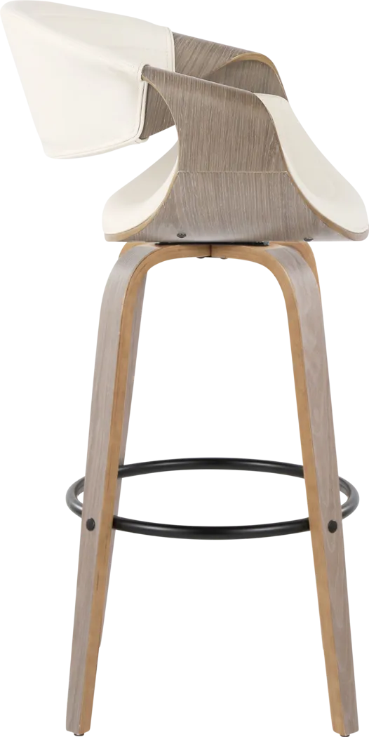 Loblolly I White Swivel Barstool, Set of 2 - Thumbnail - Image 4