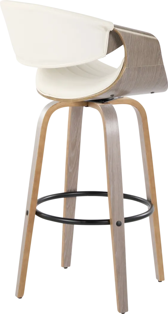 Loblolly I White Swivel Barstool, Set of 2 - Thumbnail - Image 5