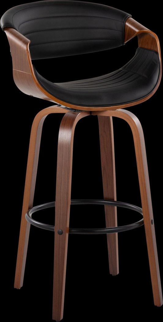 Loblolly II Black Swivel Barstool, Set of 2 - Thumbnail - Image 3