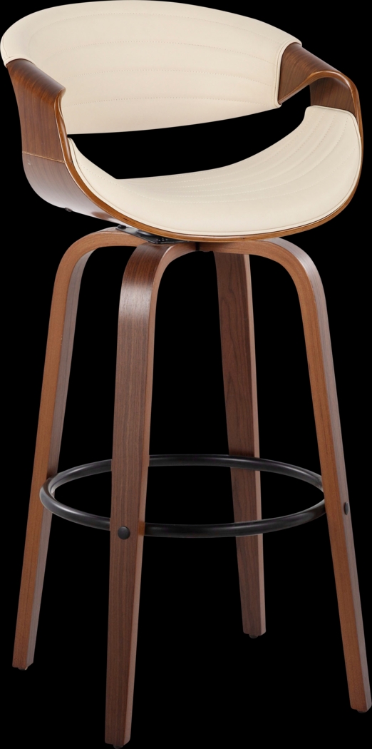 Loblolly II Cream Swivel Barstool, Set of 2 - Thumbnail - Image 3