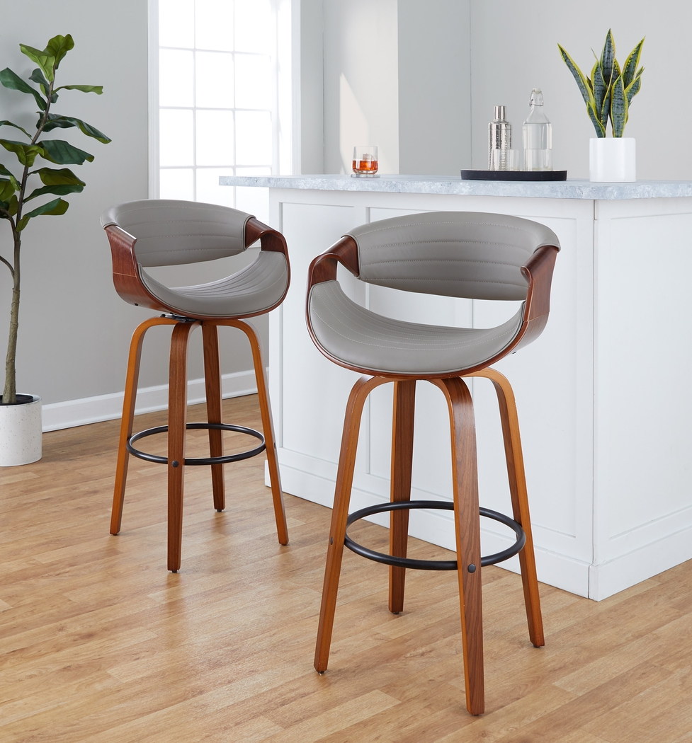 Loblolly II Pewter Swivel Barstool, Set of 2 - Thumbnail - Image 9