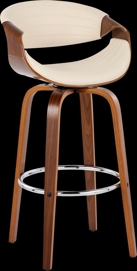 Loblolly III Cream Swivel Barstool, Set of 2 - Thumbnail - Image 3