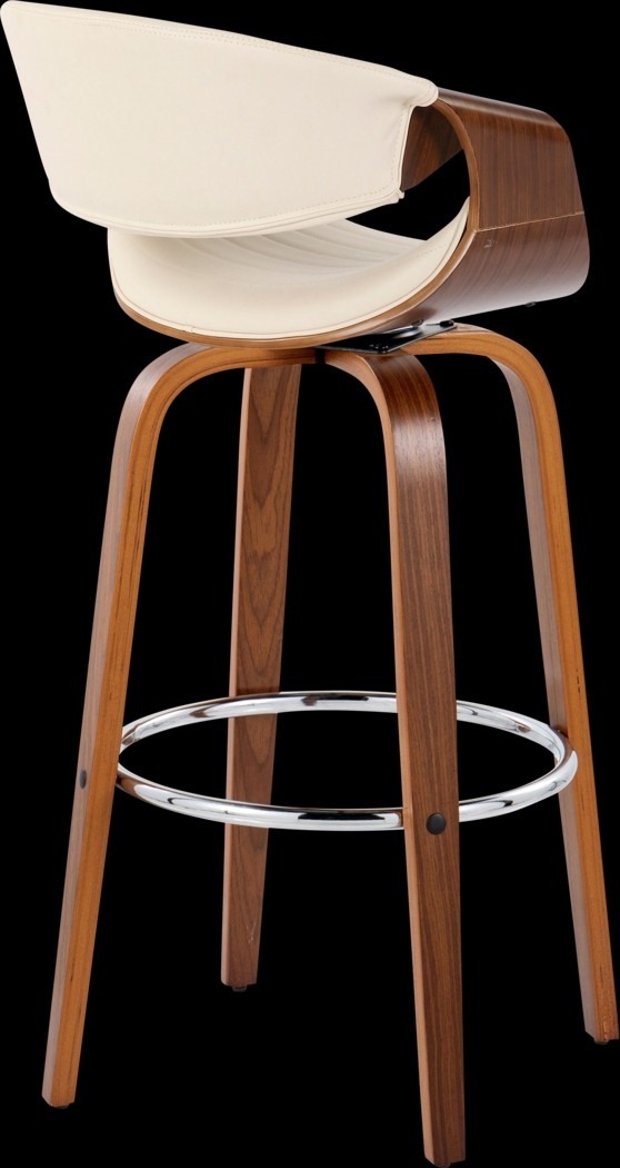 Loblolly III Cream Swivel Barstool, Set of 2 - Thumbnail - Image 5