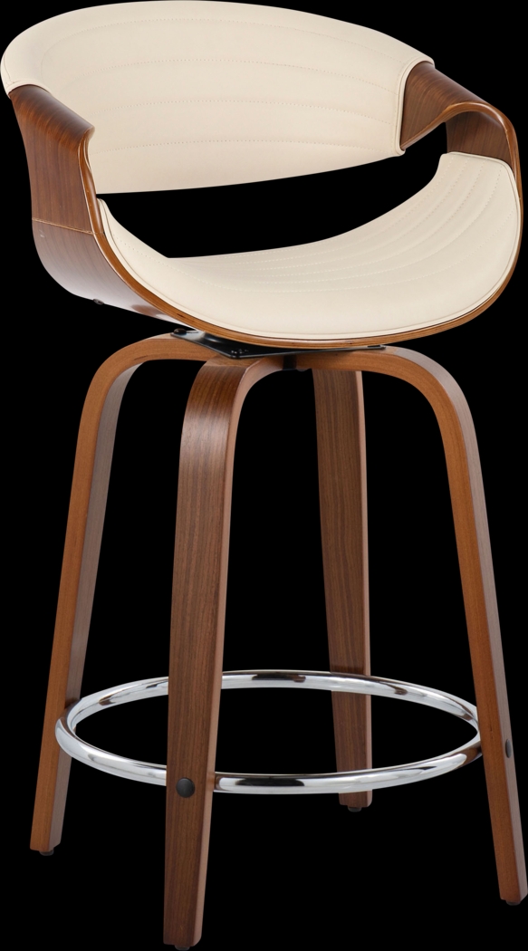 Loblolly III Cream Swivel Counter Height Stool, Set of 2 - Thumbnail - Image 3