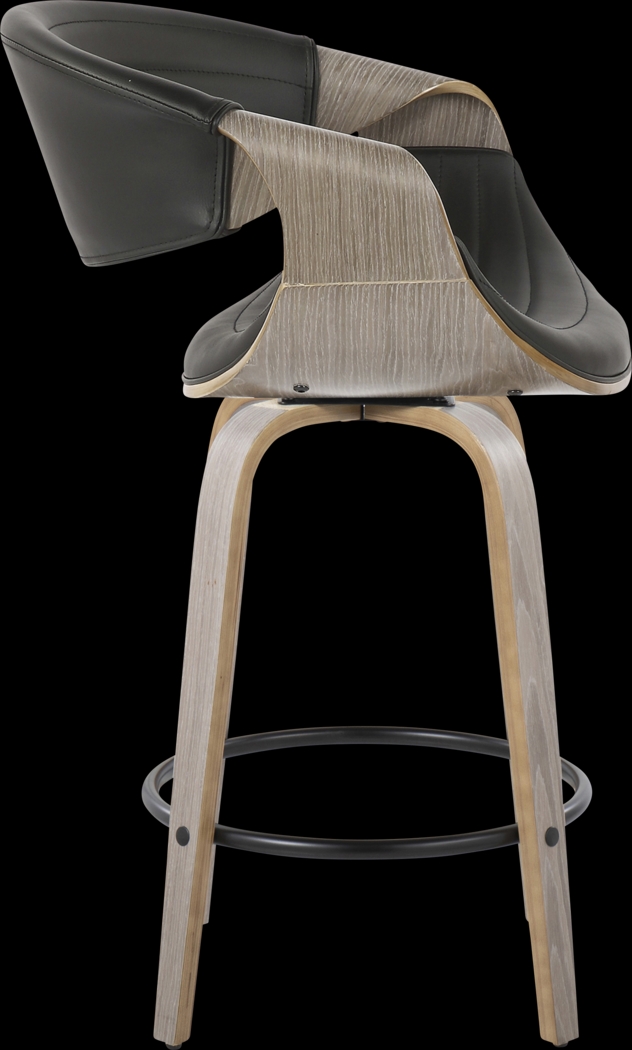 Loblolly IV Black Swivel Counter Height Stool, Set of 2 - Thumbnail - Image 4