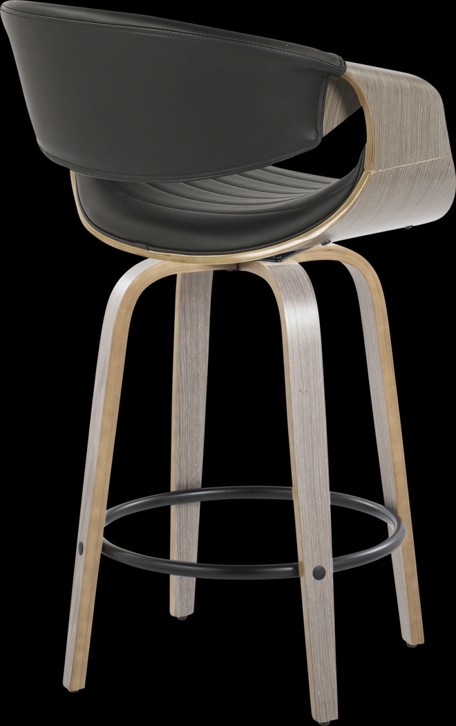 Loblolly IV Black Swivel Counter Height Stool, Set of 2 - Thumbnail - Image 5