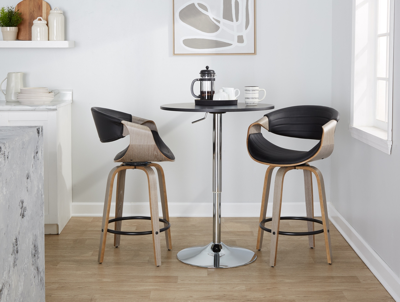 Loblolly IV Black Swivel Counter Height Stool, Set of 2 - Thumbnail - Image 10