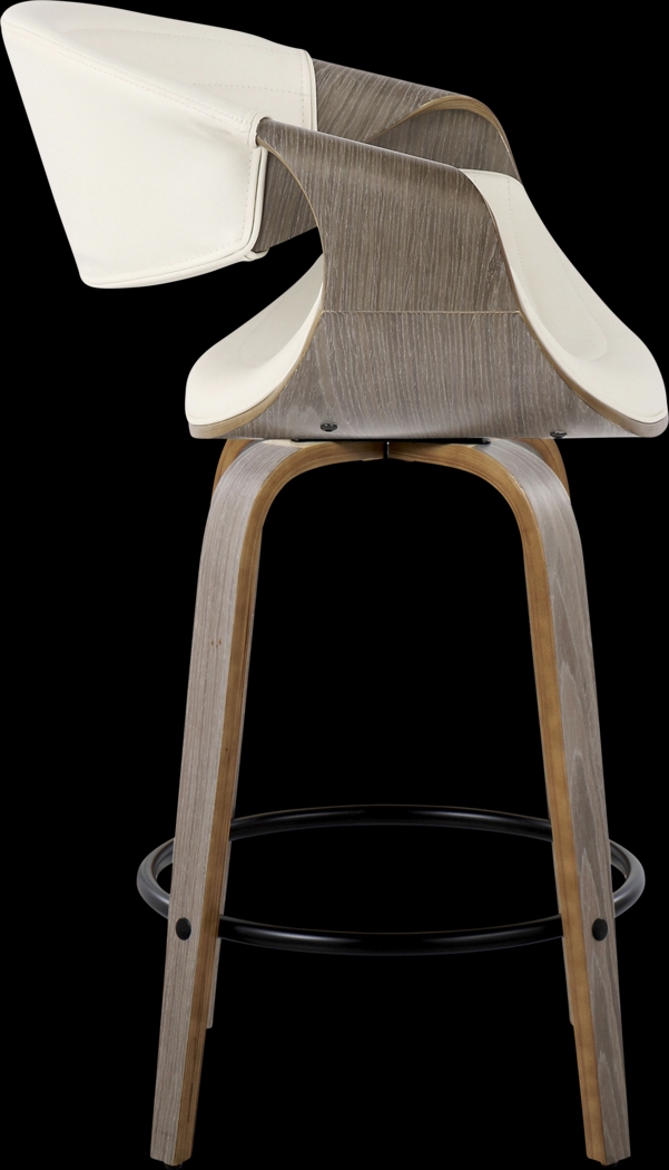 Loblolly IV White Swivel Counter Height Stool, Set of 2 - Thumbnail - Image 4